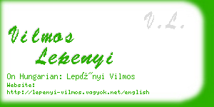 vilmos lepenyi business card